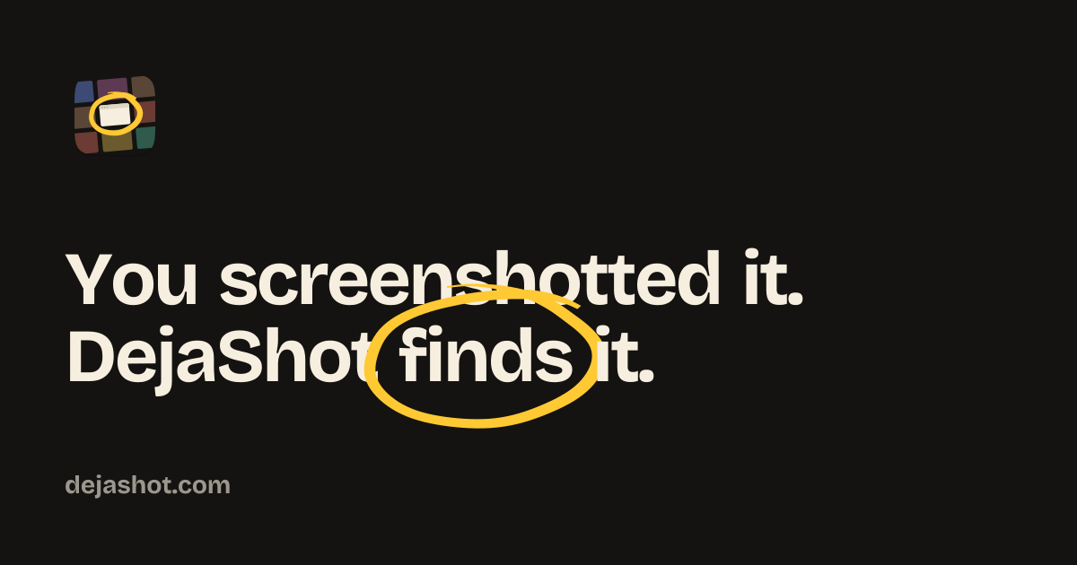 I made a Mac app that finds any screenshot by the words in it and where it came from